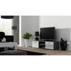TV staliukas Cama Meble Televizorius - Cama Soho 140 Pilkas/Baltas Blizgus