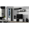 TV staliukas Cama Meble Televizorius - Cama Soho 140 Pilkas/Baltas Blizgus