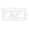 Cama Meble Televizoriaus Stovas - Cama Soho 180, Juodas Blizgus