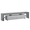 Cama Meble Televizoriaus Stovas - Cama Toro 200 Pilkas/Baltas Blizgus