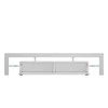 Cama Meble Televizoriaus Stovas - Cama Toro 200 Pilkas/Baltas Blizgus
