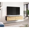 Cama TV staliukas VIGO 140 30/140/40 (spalva: juoda/Votan ąžuolas)
