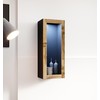 Cama sieninė lentyna VIGO "90" glass 90/35/32 (spalva: juoda/Votan ąžuolas)