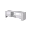Cama Meble Televizoriaus Stovas - West 42/130/42 Baltas/Baltas Blizgus