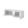 Cama Meble Televizoriaus Stovas - West 42/130/42 Baltas/Baltas Blizgus
