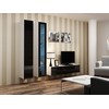 Cama sieninė lentyna VIGO '180' 180/40/30 (spalva: balta/blizgi juoda)