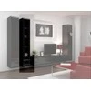 Cama sieninė lentyna VIGO '180' 180/40/30 (spalva: juoda/blizgi juoda)