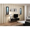 Cama sieninė lentyna VIGO "90" glass 90/35/32 (spalva: balta/blizgi juoda)