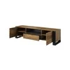 TV staliukas Cama Meble Televizoriaus stovas - Cama Evora 200 Blizgus Wenge/Pilkas