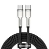 Kabelis USB C - USB C 1m 100W juodas Cafule Metal BASEUS