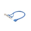 GEMBIRD CC-USB3-RECEPTACLE Gembird dviguba USB 3.0 jungtis ant laikiklio