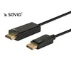 Savio CL-56 vaizdo kabelio adapteris 1,5 m DisplayPort HDMI Type A (Standartinis) Juodas