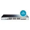 Šakotuvas D-LINK 28 prievadų išmanusis valdomas PoE Gigabit Stack jungiklis