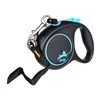 Trixie Flexi Juodas Design XS pavadėlis šunims iki 8kg virvinis 3m mėlynos spalvos