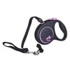 Flexi Black Design S pavadėlis šunims iki 12kg virvinis 5m rožinės spalvos