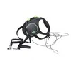 Flexi Black Design S pavadėlis šunims iki 12kg virvinis 5m žalios spalvos