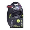 Flexi Black Design S pavadėlis šunims iki 12kg virvinis 5m žalios spalvos