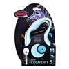 Flexi New Comfort M pavadėlis šunims iki 20kg virvinis 5m žydros spalvos