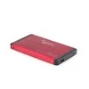 GEMBIRD EE2-U3S-2-R HDD/SSD enclosure for 2.5 SATA - USB 3.0 Aliuminio Raudona