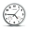 Clock wall Esperanza LYON EHC016W (sidabrinis color, baltos spalvos)