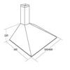 Cooker hood chimney AKPO WK-5 SOFT 60 Baltas (159,7 m3/h, 600mm, baltos spalvos)