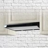 Gartraukis Cooker hood under-cabinet AKPO WK-7 K GLASS 50 JUODA/Juoda SZKŁO (166 m3/h, 500mm, juodos spalvos)