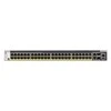 Šakotuvas Netgear M4300-52G-PoE+ 1000W PSU Valdomas L2/L3/L4 Gigabit Ethernet (10/100/1000) Juoda 1U Maitinimas per Eternetą (PoE)