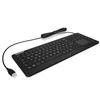 Icy Box KeySonic klaviatūra waterproof, touchpad, USB, industrial IP68, Juodas