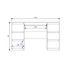 Top E Shop Kompiuterio Stalas - Topeshop KUBA BIEL MAT, Balta