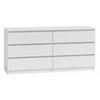 Top E Shop Baldų Komoda - Topeshop M6 140 Biel 2x3, Balta
