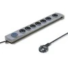 QOLTEC 50167 Apsaugos nuo viršįtampių Quick Switch 8 lizdai pilka 1,8m