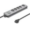 QOLTEC Apsauga nuo viršįtampių Quick Switch 5 lizdai 1.8m pilka