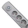 QOLTEC Apsauga nuo viršįtampių Quick Switch 5 lizdai 3m pilka