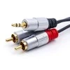 QOLTEC 52339 Cable 2xRCA Mini Jack 3.5mm male 1m Juodas