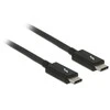 DELOCK laidas Thunderbolt 3 USB-C kištukas > USB-C vyriškas pasyvus 1,0 m 5 A 20 Gb/s juodas