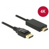 DELOCK Cable Displayport 1.2 male > High Speed HDMI-A pasyvus 4K 2 m juodas