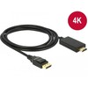 DELOCK Cable Displayport 1.2 male > High Speed HDMI-A pasyvus 4K 2 m juodas