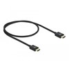 DELOCK HDMI koaksialinis M/M v2.1 kabelis 0.5m 8K 60Hz braiding juodas