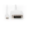 Assmann Electronic ASSMANN DisplayPort adapterio kabelis mini DP - DVI(24+1) M/M 2.0m DP 1.1a suderinamas su CE wh