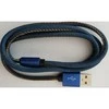 GEMBIRD CC-USB2J-AMLM-2M-BL Gembird Premium džinsai (džinsinis) 8 kontaktų laidas su metalinėmis jungtimis, 2m, mėlynas