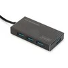 Assmann Electronic DIGITUS USB 3.0 Hub 4 prievadų Įsk. 5V/2A maitinimo šaltinis Aliuminio korpusas