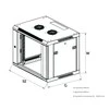 EXTRALINK 9U 600X600 19" RACK CABINET Juodas