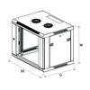 Extralink EX.7232-6U 600x600 Juoda | Spinta stovas | montuojamas ant sienos