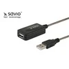 USB Prailginimo Laidas - SAVIO CL-130 10m USB 2.0-A M/F Aktyvus Juodas