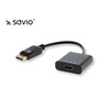 HDMI laidas Savio CL-55B, DP/HDMI, 20 cm