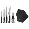 4 peilių rinkinys su bloku ZWILLING Four Star 35144-600-0, Juodas