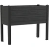 Teraplast Italija Teraplast 100x42x80cm vazonas su vandens rezervuaru Trama 015, antracito spalvos