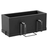 Teraplast Italija Teraplast 60x25x25cm pakabinamas lovelis su lėkštele KIT Schio Cassa 60, antracito spalvos