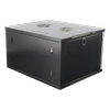 19 "spintelė, 6U, 540x450mm, tvirtinama prie sienos arba pastatoma, stiklinės durys DELTACO / 19-5406B