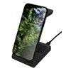 3-in-1 belaidis įkroviklis DELTACO 15 W, USB-C, Qi sertifikuotas, LED indikatorius, juodas / QI-1037